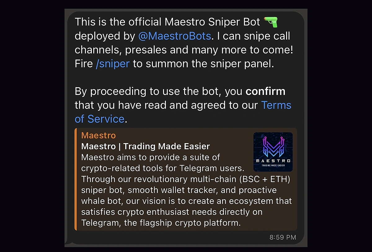 Maestro on Telegram