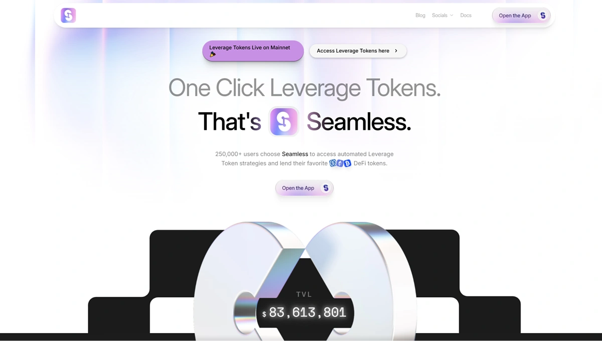 Seamless homepage