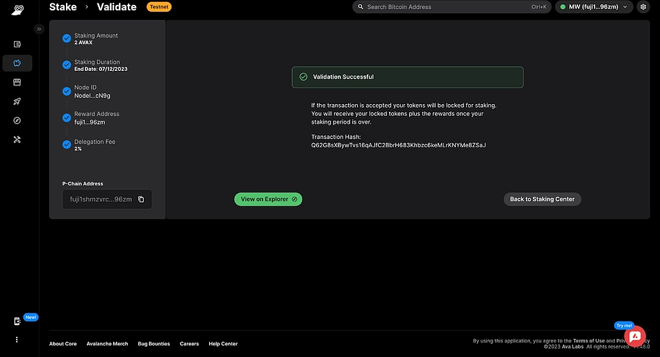 core web validation successful