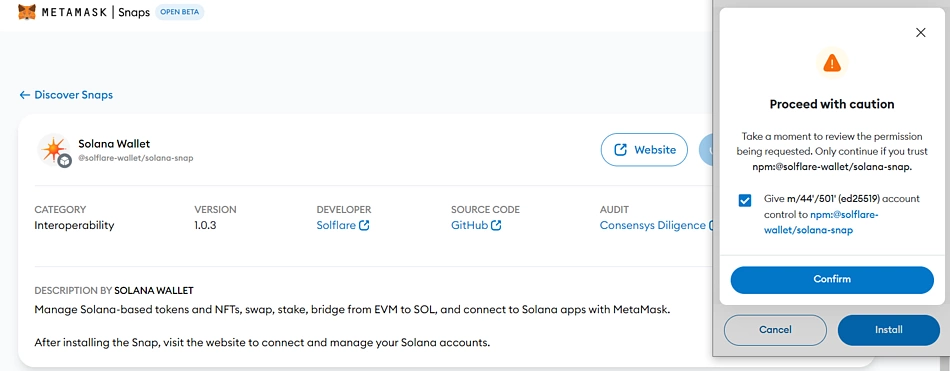 Install Solana Wallet on MetaMask