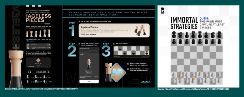 Play with Ageless Pieces Free nft Immortal Game