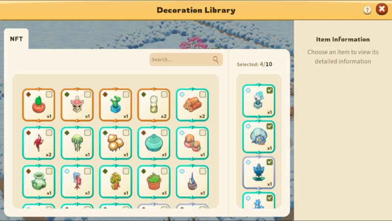 Decoration Library on Axie Homeland
