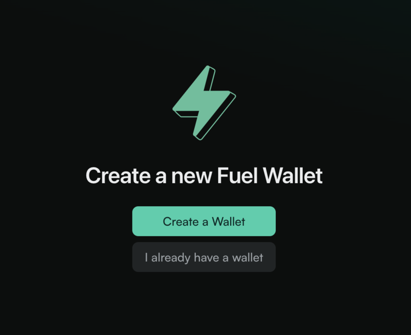 Create new fuel wallet